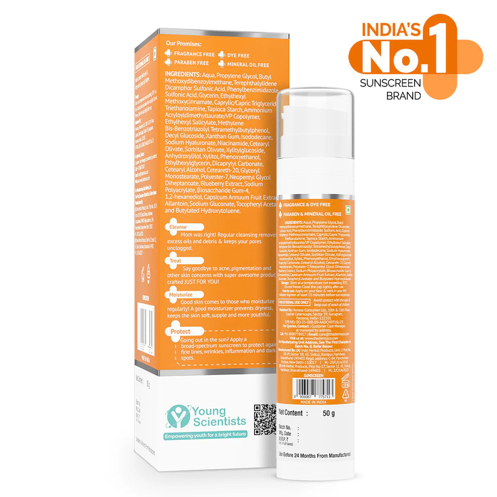 DERMA CO - 1% Hyaluronic Sunscreen Aqua Gel SPF 50 PA++++ – 50g