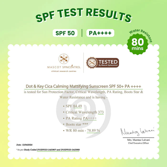 Dot & Key Cica + Niacinamide Sunscreen SPF 50+ PA++++