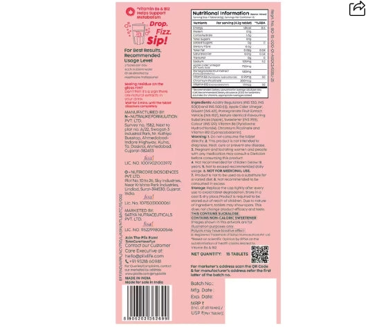 PLIX - Apple Cider Vinegar Effervescent with the mother - Fizzies