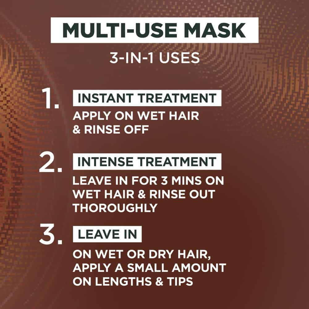 Garnier Ultimate Blends Coconut & Macadamia Hair Food 3-in-1 Mask – For Curly, Frizzy or Dehydrated Hair