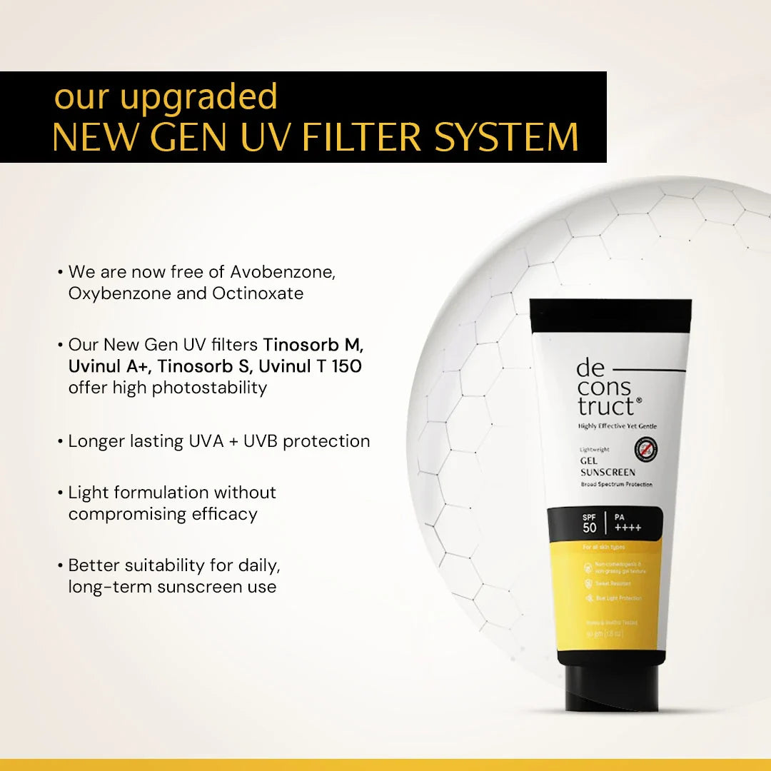 Deconstruct Gel Sunscreen for Oily Skin – SPF 50 PA++++