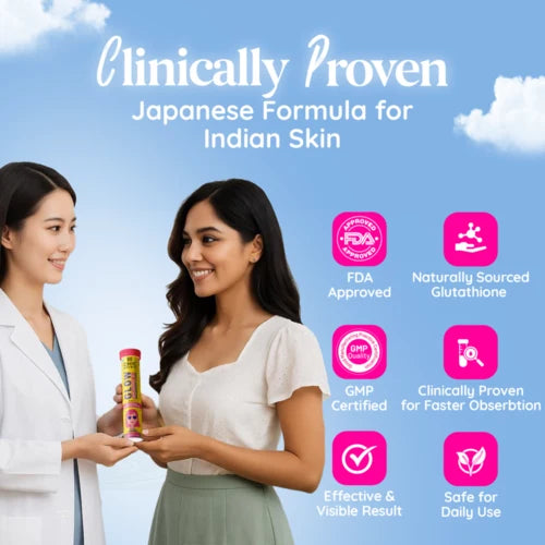 ChicNutrix - Glow - Glutathione Tablets for Glowing & Brightening Skin - Strawberry & Lemon