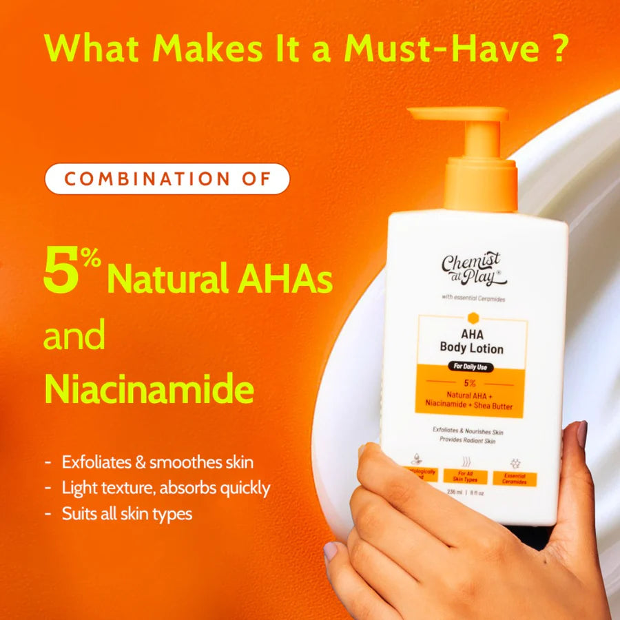 Chemist at Play - AHA Body Lotion with Niacinamide &amp; Shea Butter (236ml)