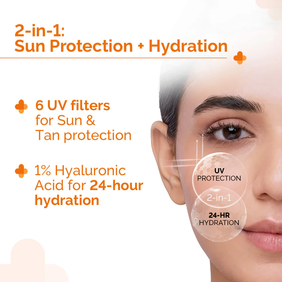 DERMA CO - 1% Hyaluronic Sunscreen Aqua Gel SPF 50 PA++++ – 50g