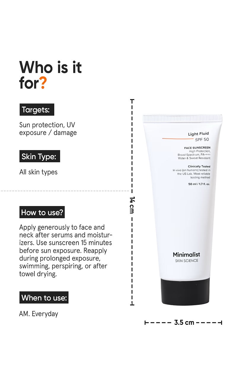 Light Fluid SPF 50 Sunscreen