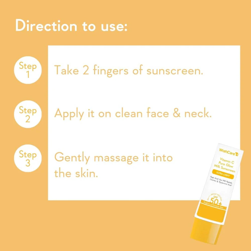 Vitamin C Pure Glow Milk Sunscreen | SPF 50 PA++++