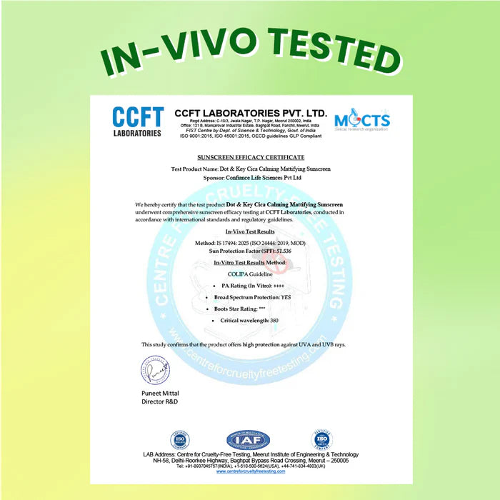 Dot & Key Cica + Niacinamide Sunscreen SPF 50+ PA++++