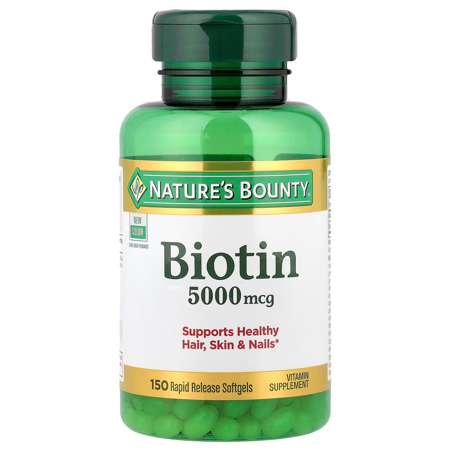 NATURE'S BOUNTY - Biotin 5000 mcg, 150 Softgels