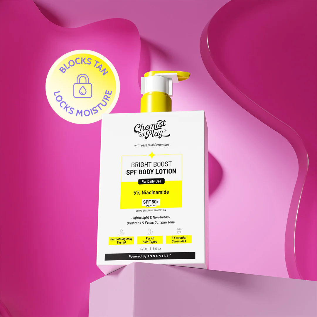 Chemist at Play - Bright Boost SPF Body Lotion with Niacinamide & SPF 50+ | 236 ml