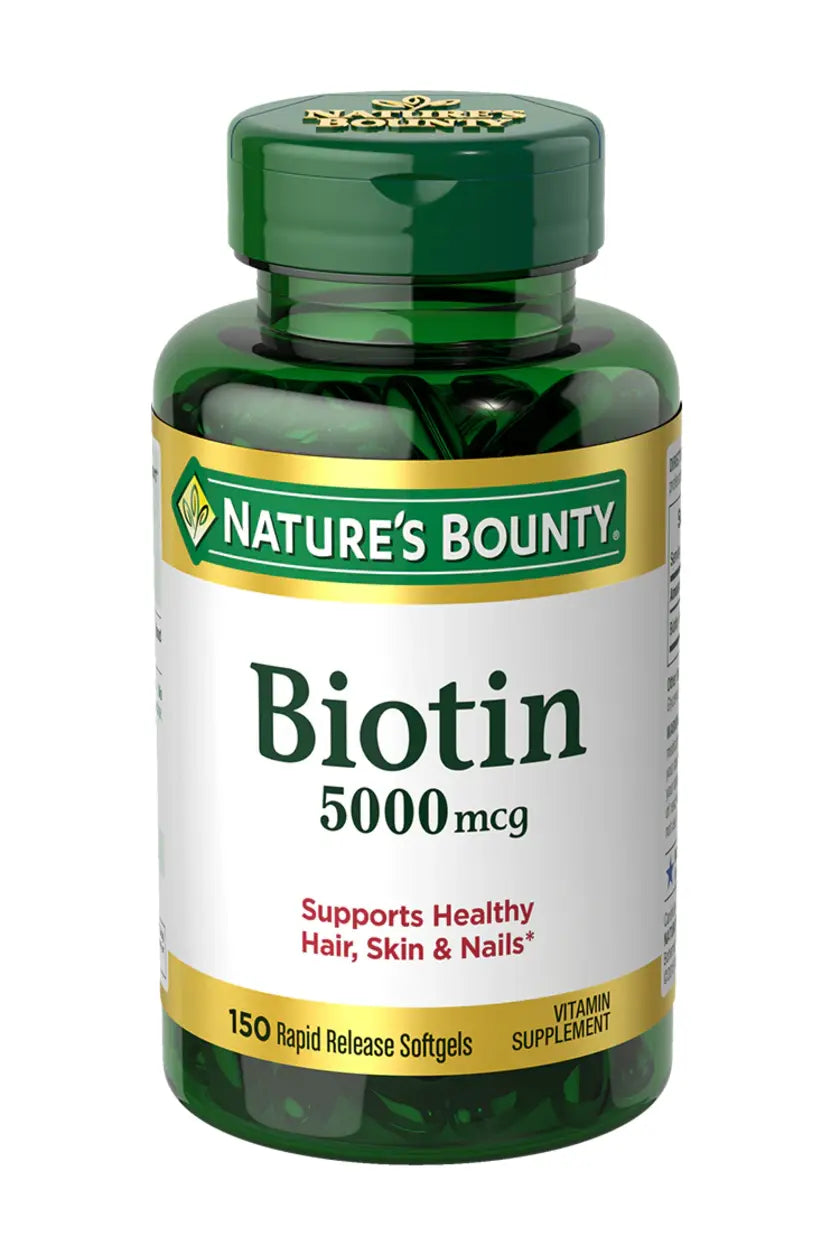NATURE'S BOUNTY - Biotin 5000 mcg, 150 Softgels