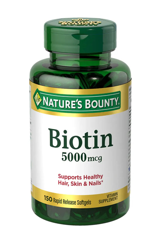 NATURE'S BOUNTY - Biotin 5000 mcg, 150 Softgels