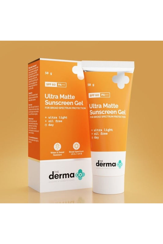 Derma CO - Ultra Matte Sunscreen Gel 60 PA+++ – Oil-Free, Broad-Spectrum Sun Protection (50g)