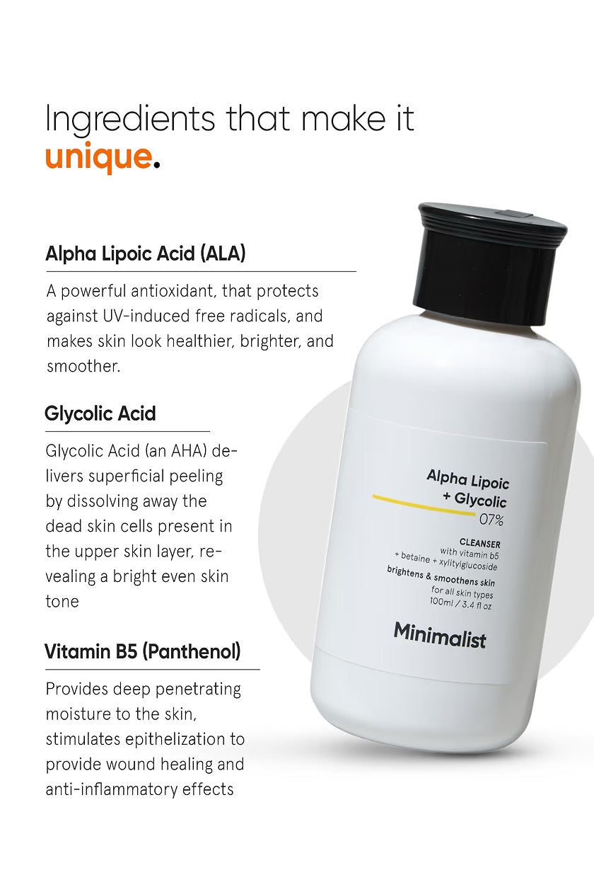 Alpha Lipoic + Glycolic 7% Cleanser