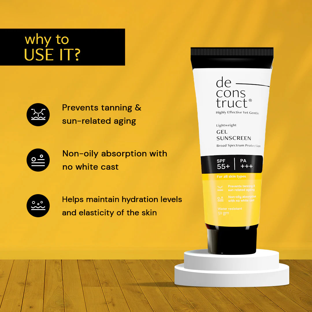Deconstruct - Gel Sunscreen for Oily Skin - SPF 55+ PA+++