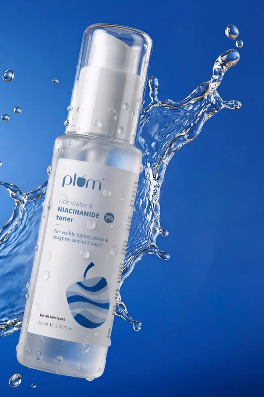 Plum 3% Niacinamide & Rice Water Brightening Face Toner (150ml) – Bright, Smooth & Balanced Skin