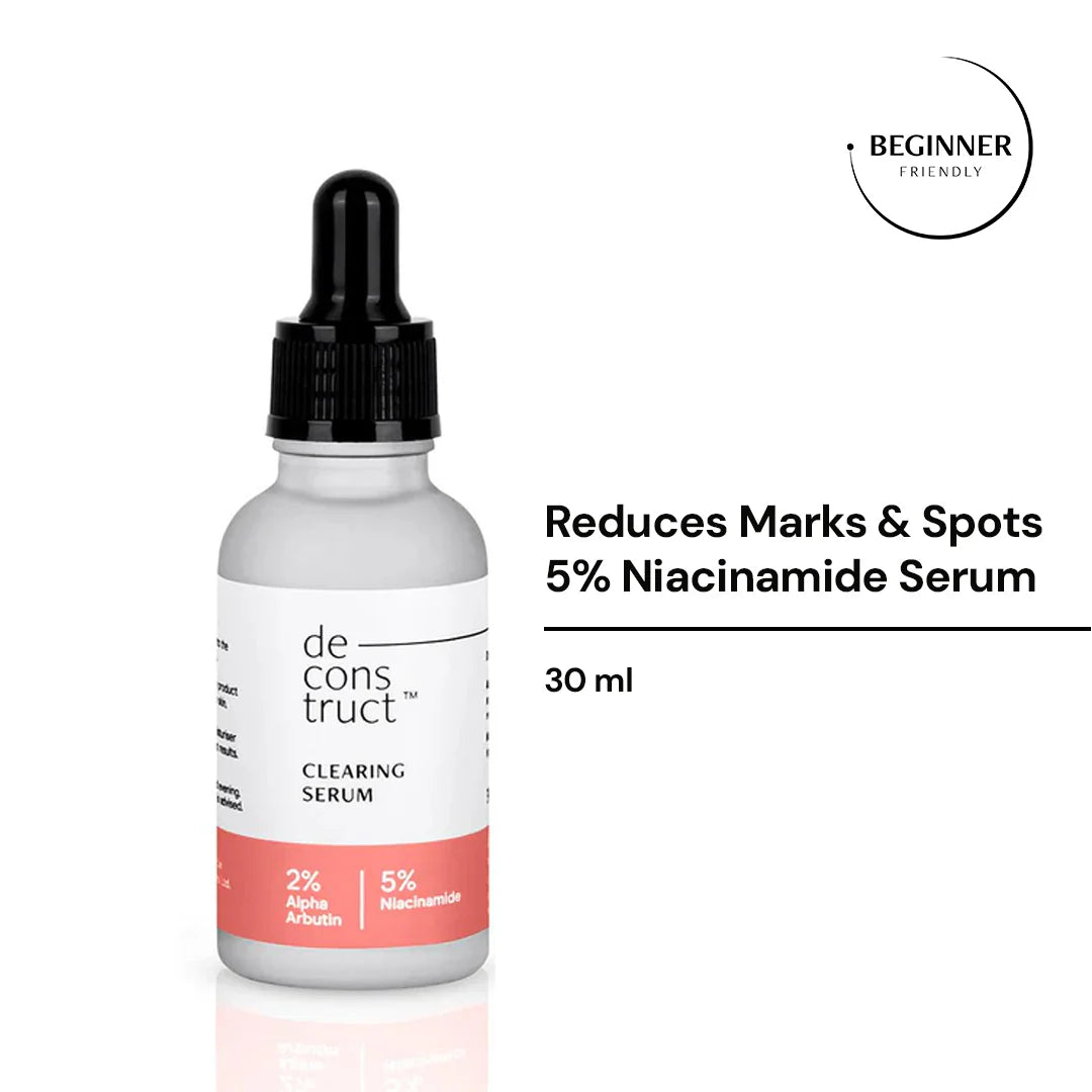 Deconstruct - Clearing Face Serum – 5% Niacinamide + 2% Alpha Arbutin (30ml)