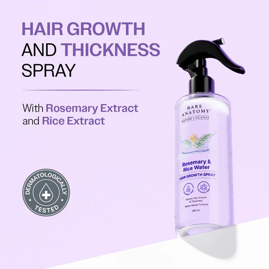 Bare Anatomy - Rosemary & Rice Water Hair Growth Spray (200ml)