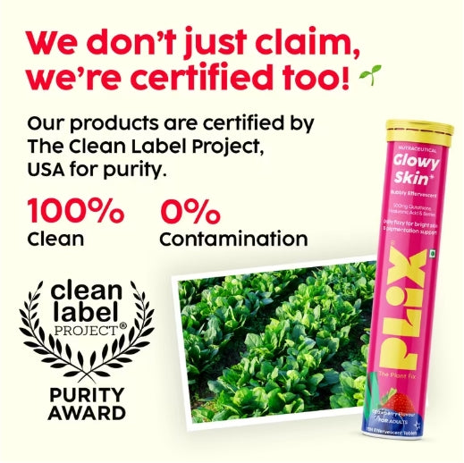 PLIX - Glowy Skin Bubbly Effervescent Tablets with 500 mg L-Glutathione