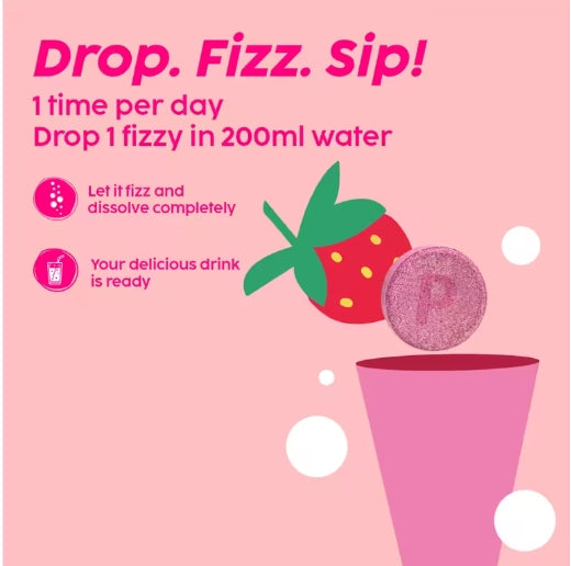 PLIX - Glowy Skin Bubbly Effervescent Tablets with 500 mg L-Glutathione