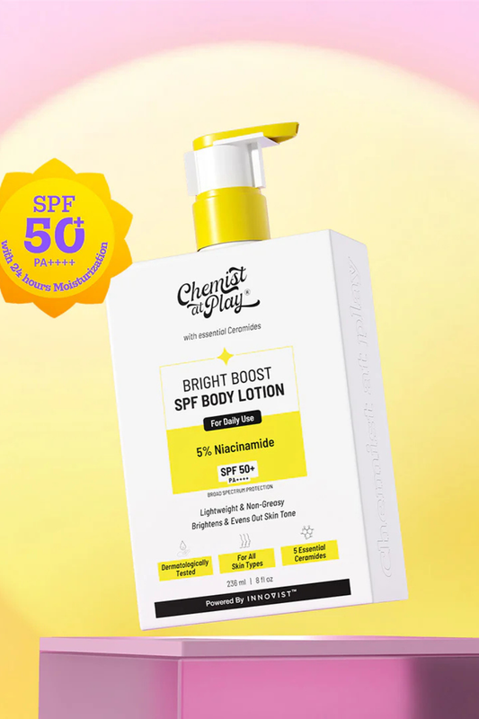 Chemist at Play - Bright Boost SPF Body Lotion with Niacinamide & SPF 50+ | 236 ml