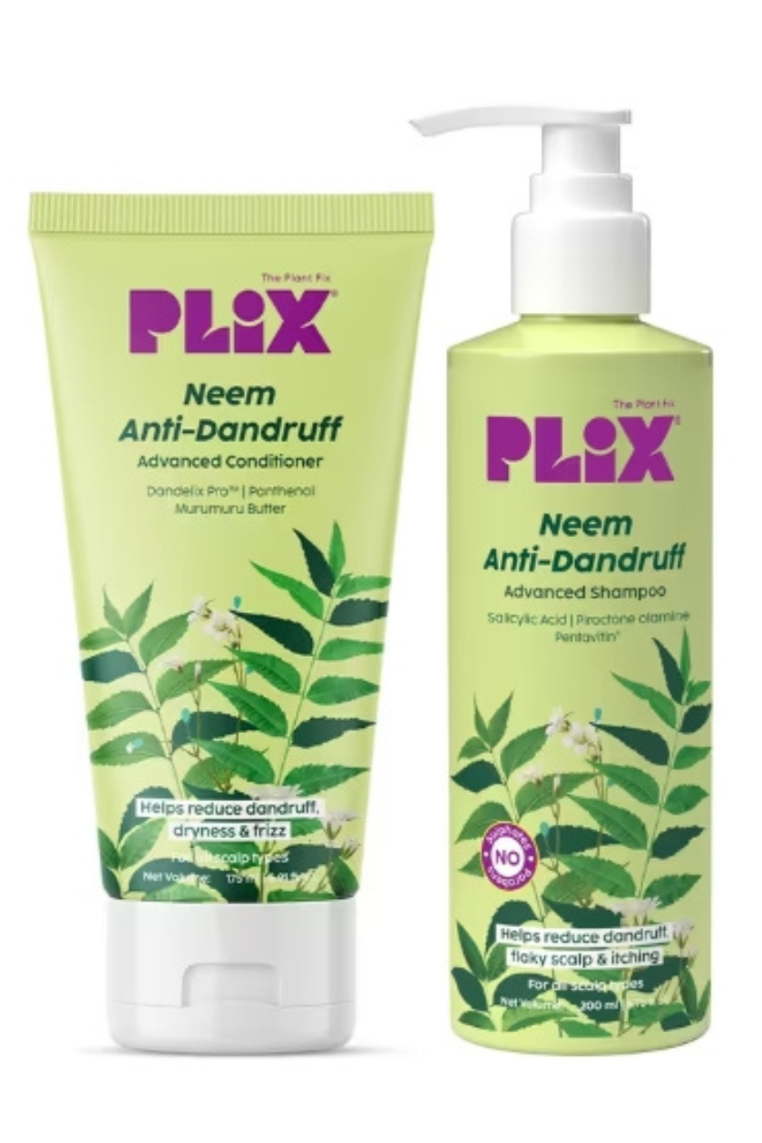 PLIX - Neem Anti-Dandruff Shampoo & Conditioner | Helps Reduce Dandruff & Soothe Itchy Scalp
