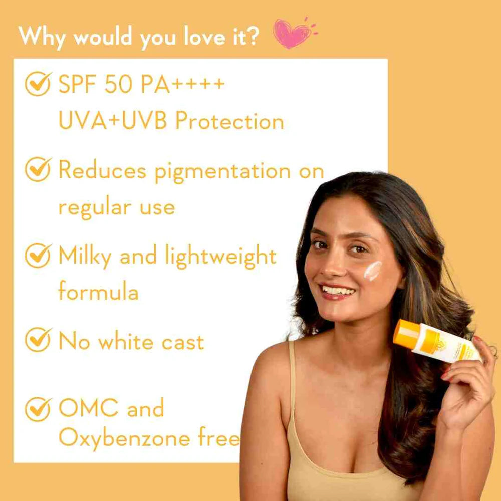 Vitamin C Pure Glow Milk Sunscreen | SPF 50 PA++++