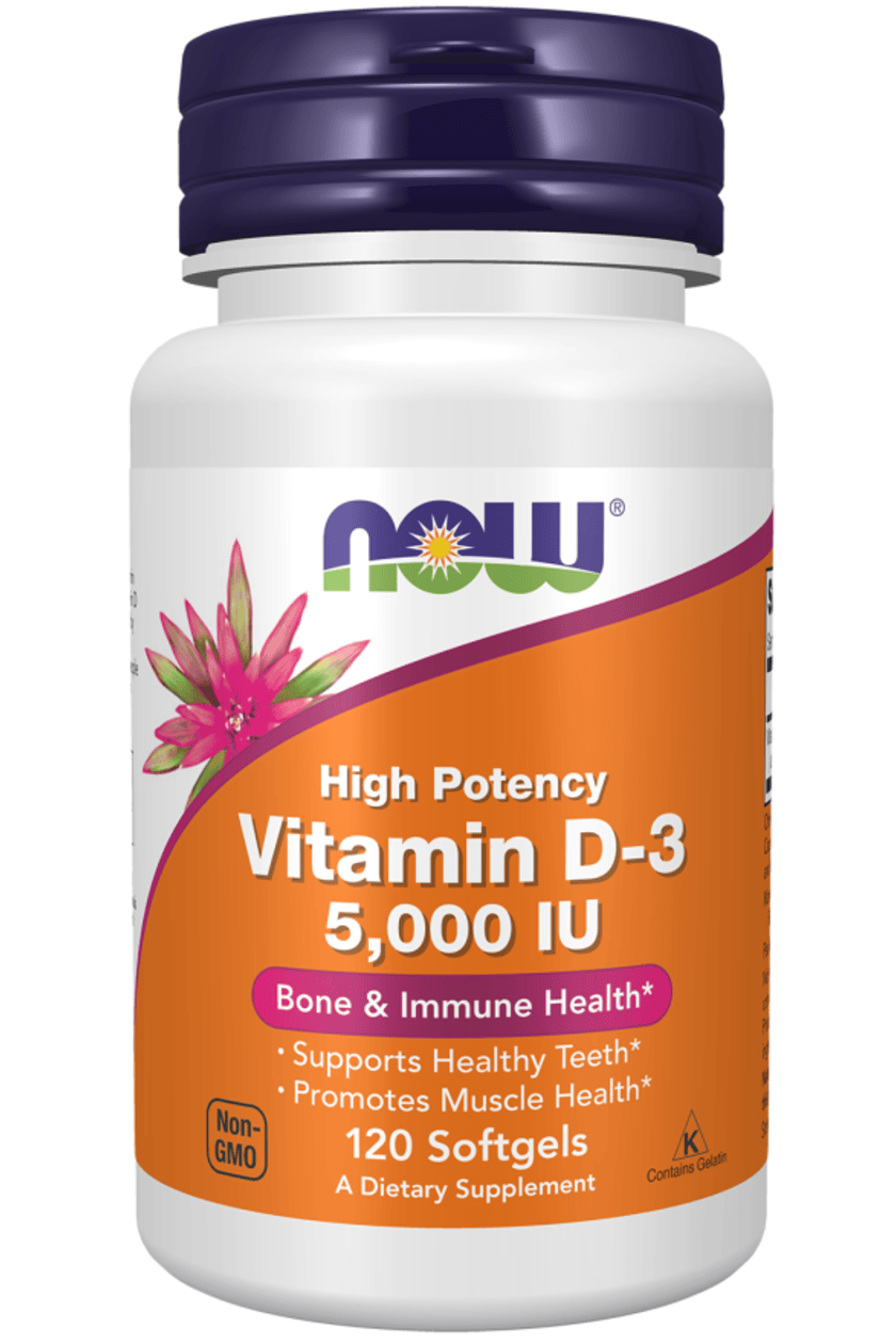 NOW - Vitamin D-3 5000 IU (120 Softgels)