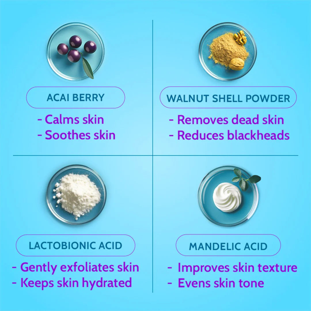 Chemist at Play - Gentle Exfoliating Face Scrub for Clear & Glowing Skin - 100ml