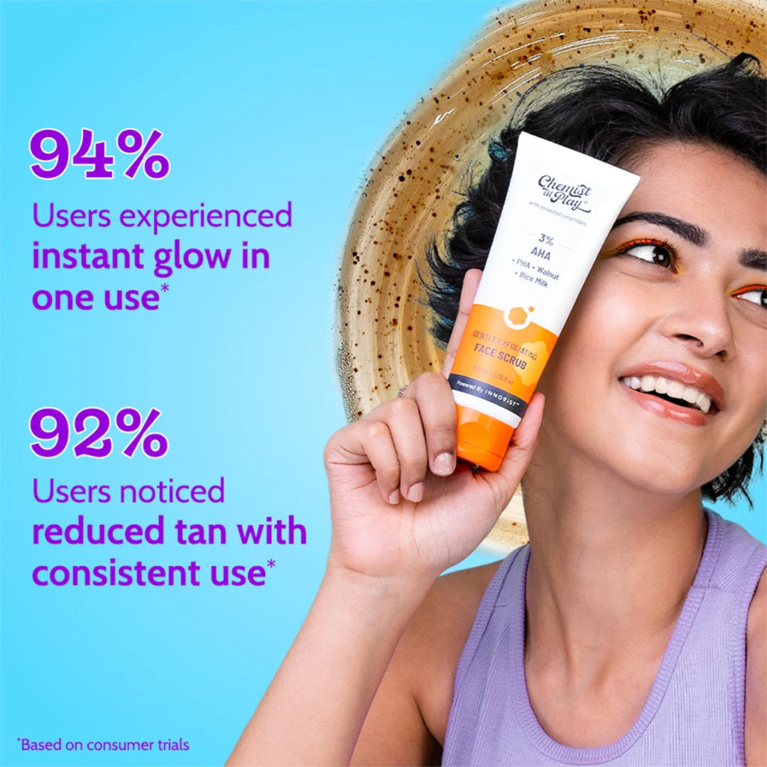 Chemist at Play - Gentle Exfoliating Face Scrub for Clear & Glowing Skin - 100ml