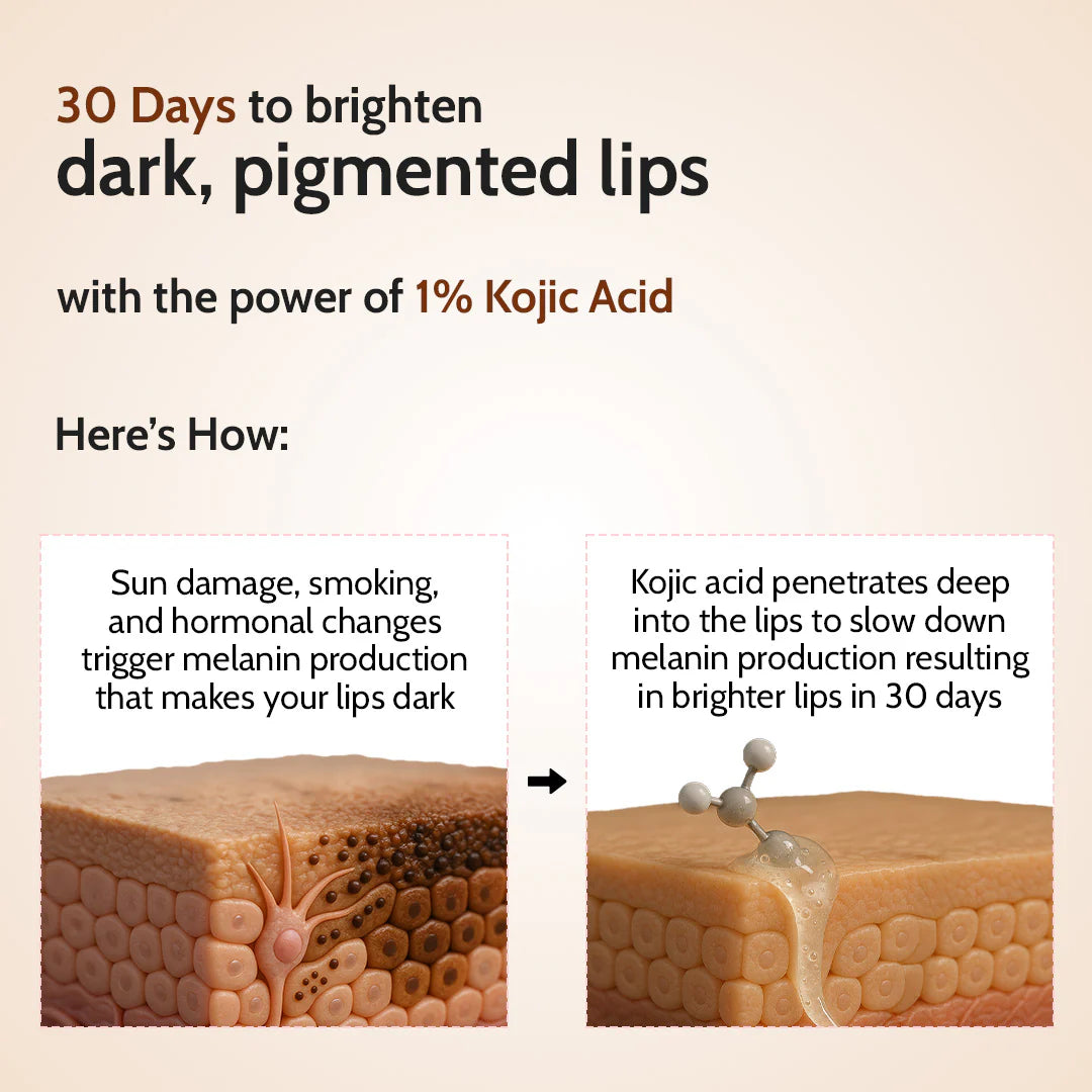 Chemist at Play - Natural Lip Balm for Chapped & Pigmented Lips | SPF 50 PA++++ & Kojic Acid