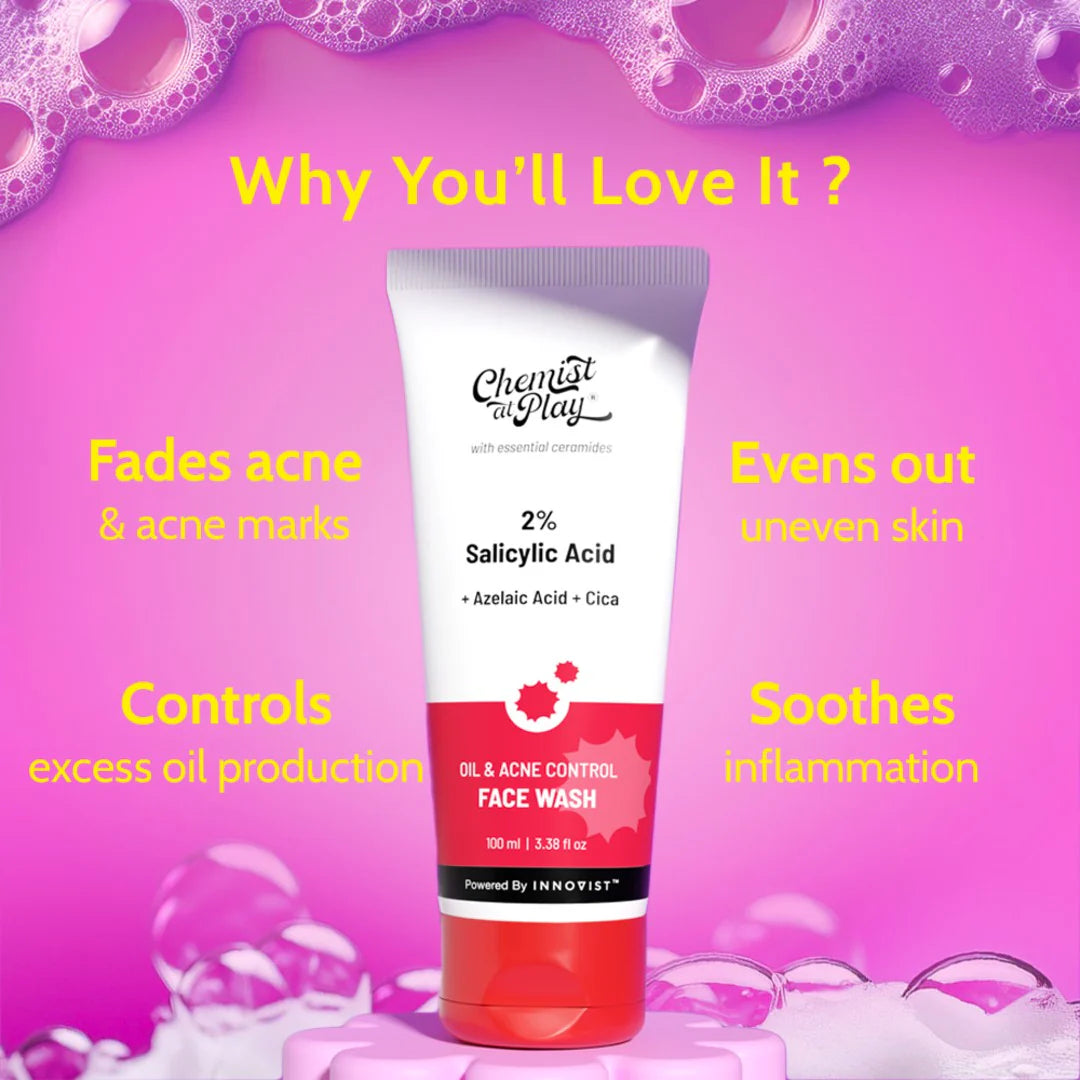 Chemist at Play - Salicylic Acid Face Wash for Acne & Oil Control- 100ml