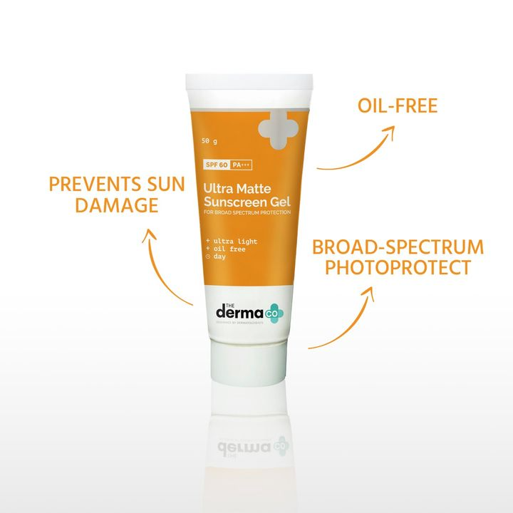 Derma CO - Ultra Matte Sunscreen Gel 60 PA+++ – Oil-Free, Broad-Spectrum Sun Protection (50g)